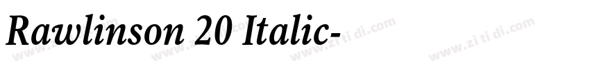 Rawlinson 20 Italic字体转换